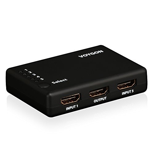 Read more about the article Voygon 5-Port 5-In 5-Out 5×1 HDMI Switch/Switcher w/ Remote & Power Adapter, 3D 1080P, for Bluray, PVR/Netflix/Roku/Kodi Box, PS4/PS3, XboxOne/Xbox360, iPhone/iPad/Android/Fire